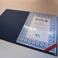  granatowa okładka na papierowy elegancki dyplom lub certyfikat