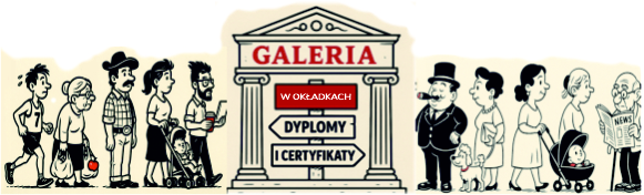 Galeria dyplomów, podziękowań i certyfikatów w oprawach introligatorskich